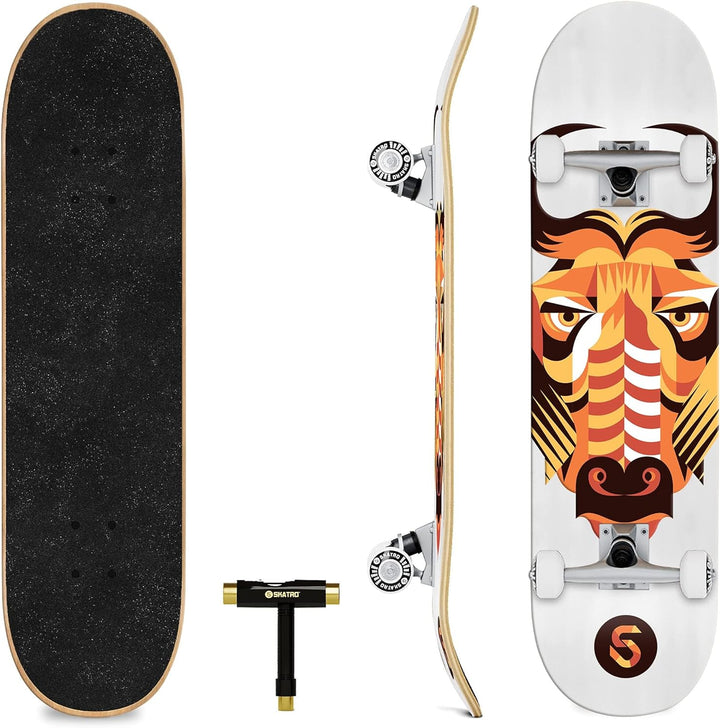 SKATRO - Pro Skateboard, 78,7 cm, komplettes Skateboard, Alter: Erwachsene, Jungen, Mädchen, Anfänge