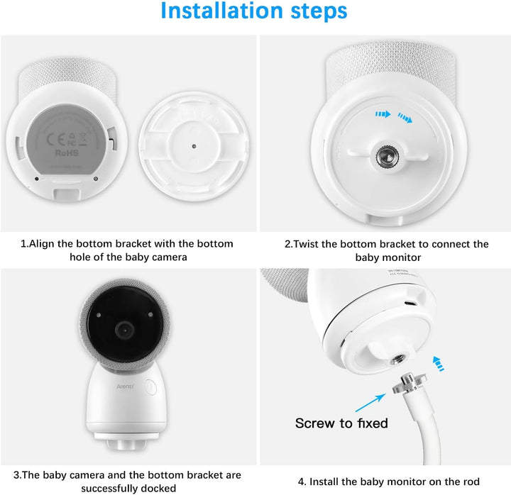 HOLACA Babyphone Halterung Babykamera-Halterung für Arenti Babyphone Kamera (Clip-Halter), Clip-Halt