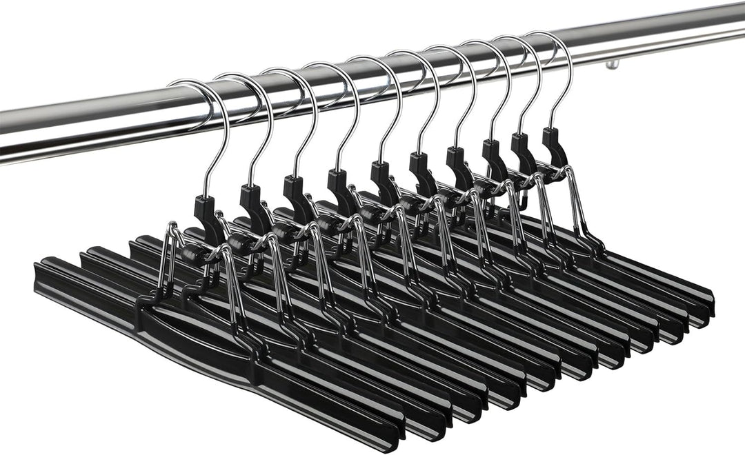 SONGMICS Hosenbügel 10 Stück aus Metall - Hosenspanner Rockbügel Kleiderbügel Klemmbügel Rockspanner