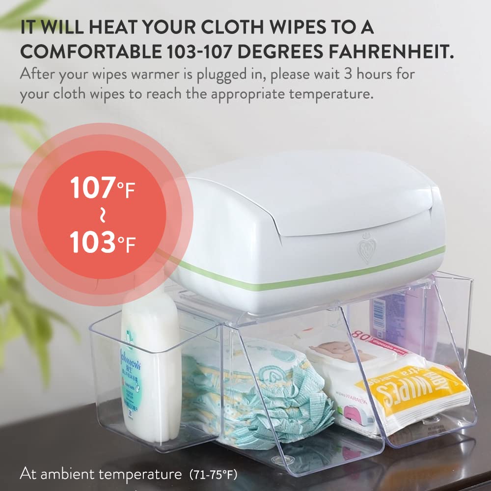 Prince Lionheart Warmies Wipes Warmer,Nur wiederverwendbare Babytücher Warmes Nachtlicht,Wärmt Babyt