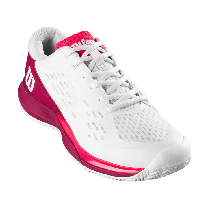 Wilson Unisex Kinder Junior Rush Pro Ace Sneaker 36 1/3 EU White Beet Red Diva Pink, 36 1/3 EU White