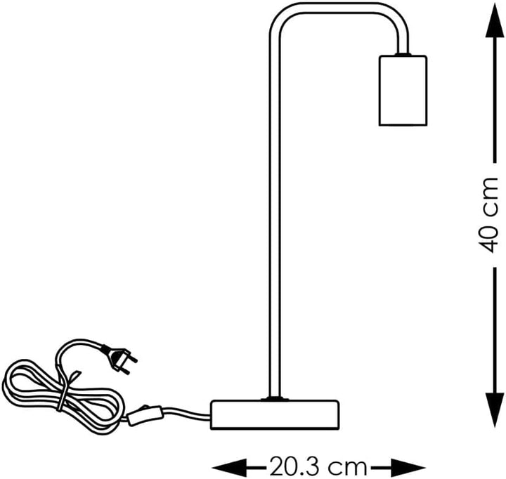 Home Sweet Home E27 Tischlampenfuss und 1,8 Meter klarer Schalter | Moderne Nachttischlampe in Sand