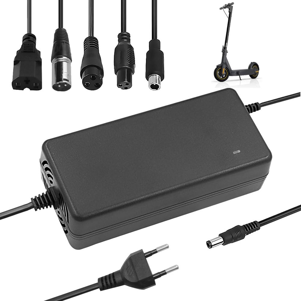 ZOYDP 54.6V 2A Li-ion Ladegerät für 48V 13S Lithium Batterie, E Scooter Ladekabel, e Scooter Ladeger