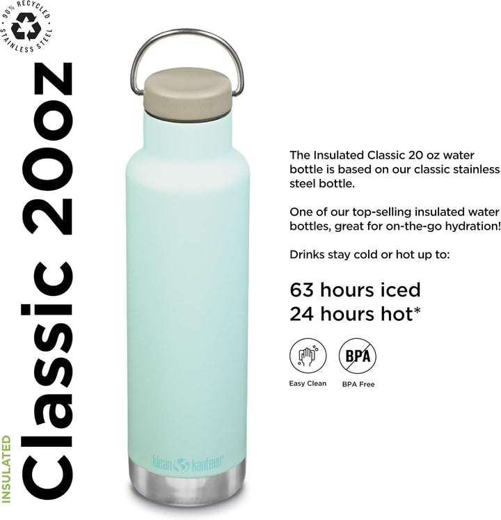 Klean Kanteen Unisex – Erwachsene Classic Schlaufenkappe, Blue Tint, One Size Einheitsgrösse Blue Ti