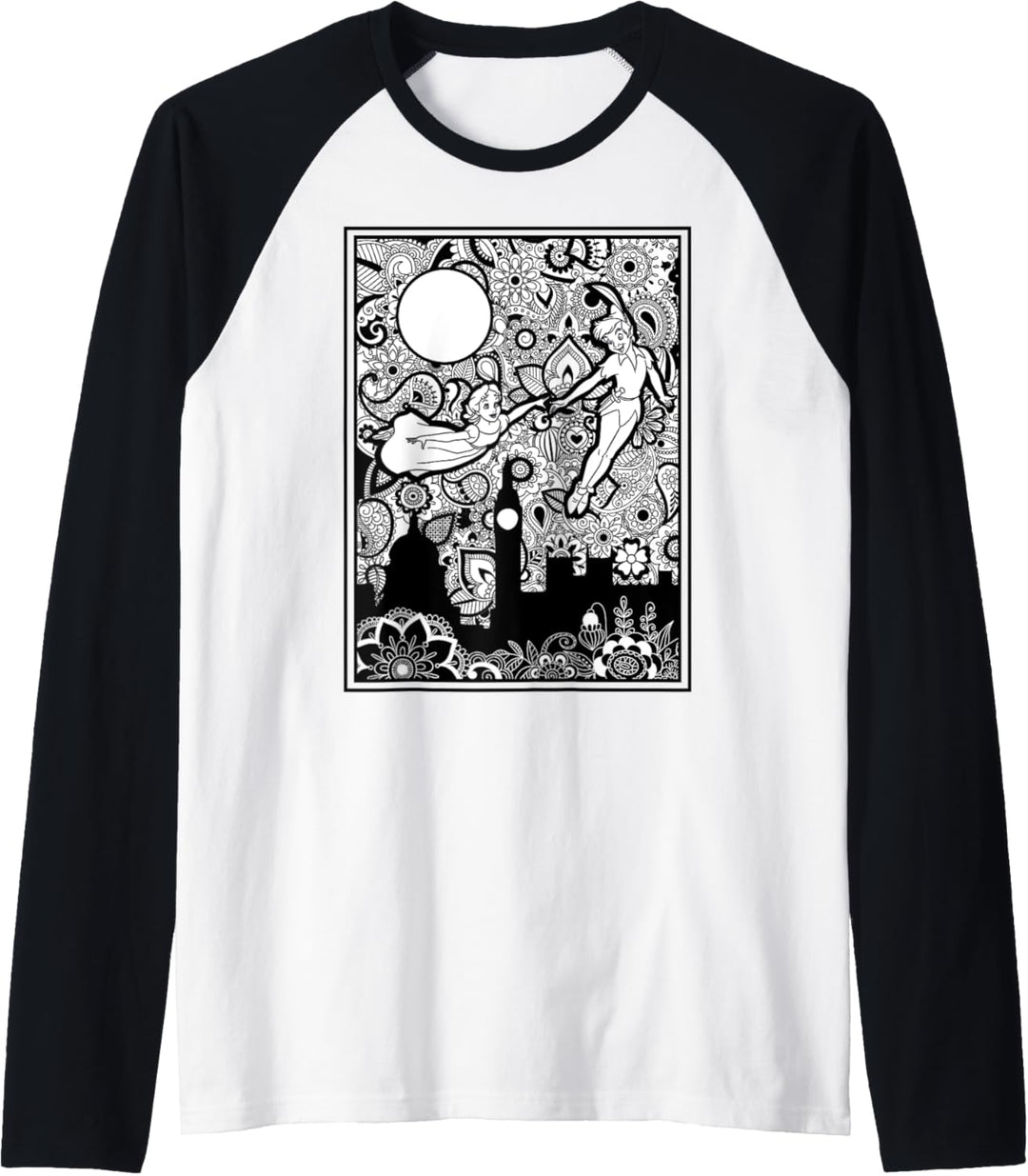 Disney Peter Pan And Wendy Paisley Flying Poster Raglan