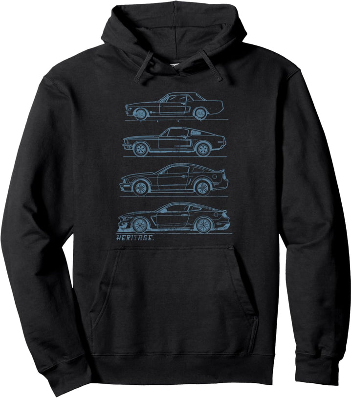 Klassisches Old-School-Muscle-Car-Evolution-Erbe-Design Pullover Hoodie
