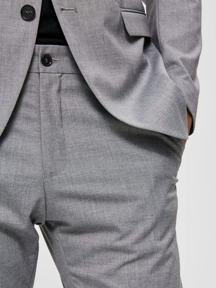 Selected Homme Male Hose Slim Fit 48 Grau (Light Grey Melange), 48 Grau (Light Grey Melange)