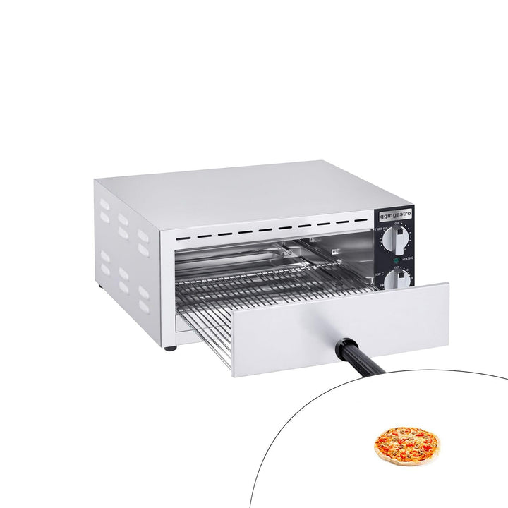 GGM Gastro | MPOFP135 | Elektro Mini Pizzaofen/Flammkuchen Ofen - 1 x 33cm - Manuell