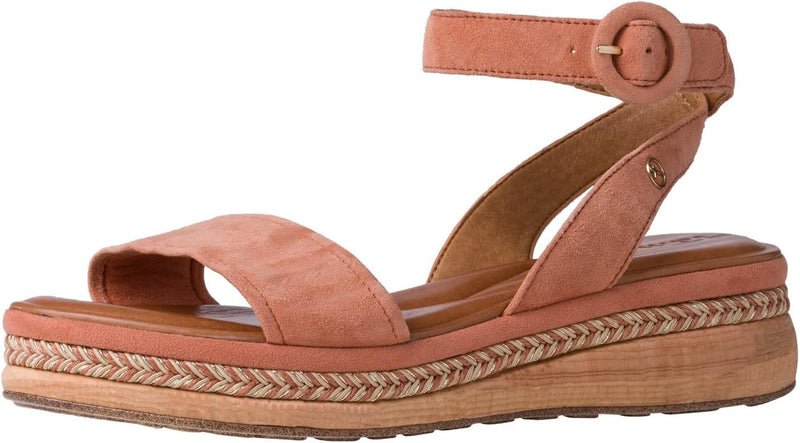 Tamaris Damen Riemchensandalen, Frauen Sandaletten,Comfort Lining,TOUCHit 37 EU Sunrise, 37 EU Sunri