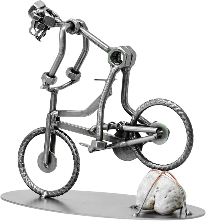 metalman24 Schraubenmännchen Fahrrad Mountainbike Stein MTB handgefertigte ausgefallene Geschenkidee