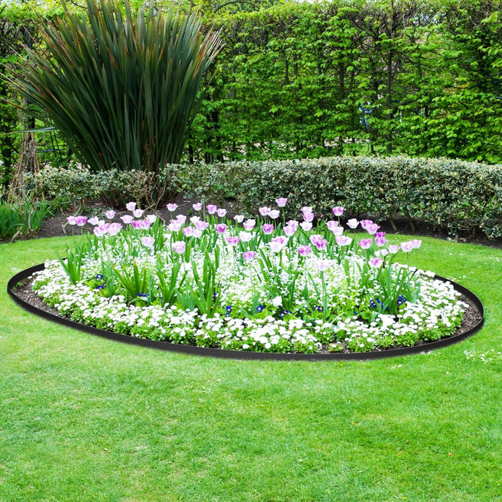 Flexible Rasenkante aus Kunststoff, 30 m (3 x 10 m), 4 cm hohe Landschaftskante, einfache Installati