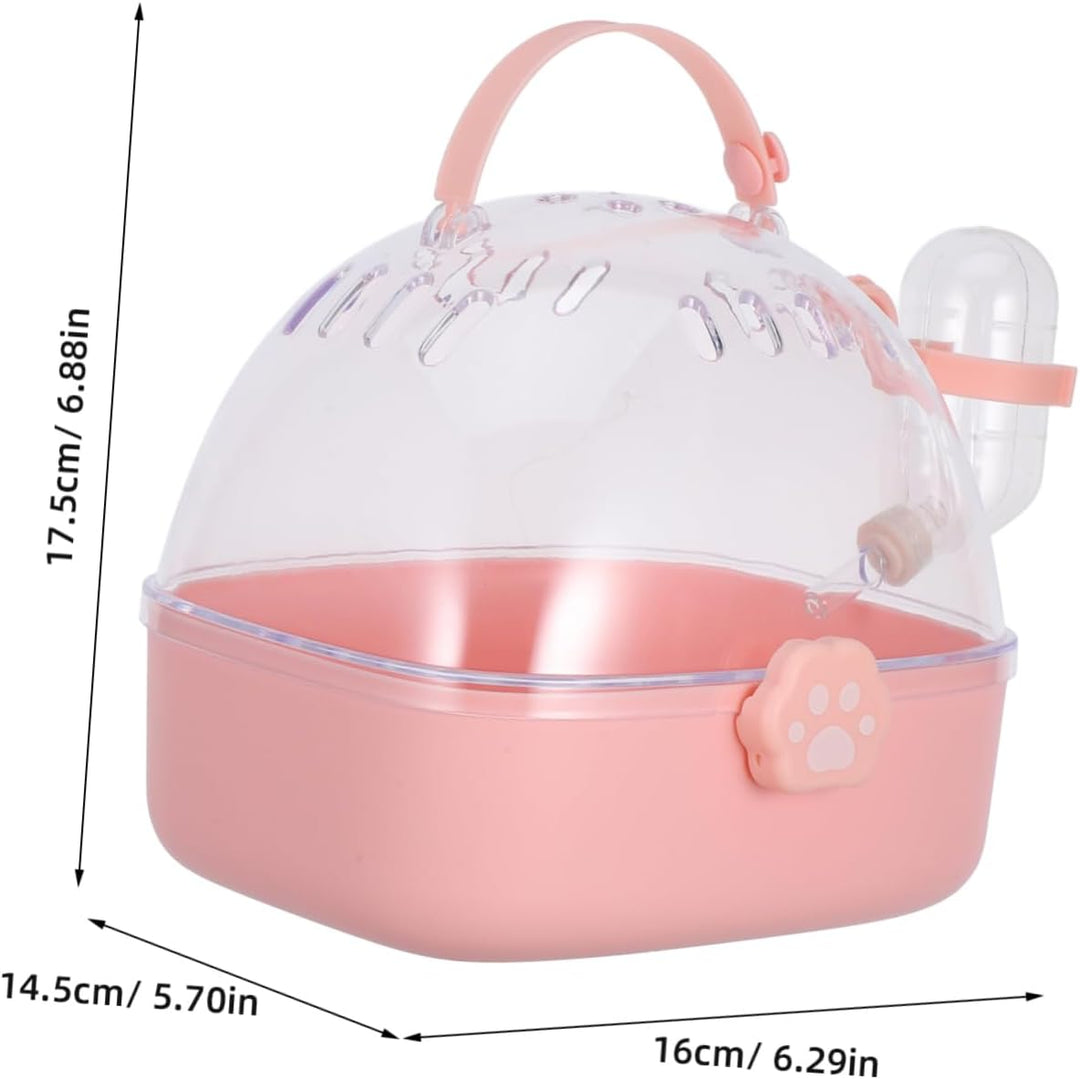 Toyvian Hamsterkäfig Tragbar Für Reisen Transportbox Aus Abs-Material Mit Wasserflasche Kleiner Käfi