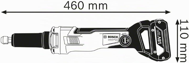 Bosch Professional 18V System Akku Geradschleifer GGS 18V-23 LC (Leerlaufdrehzahl 23.000 min-1, Conn