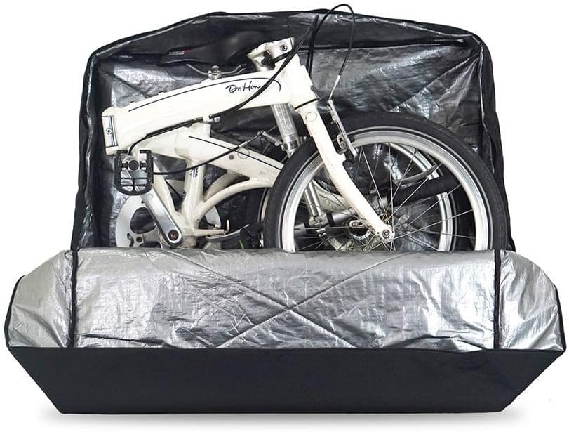 Vincita Weiche Transporttasche mit Rollen für Brompton Typ Fahrrad und Fahrräder, 4 Räder Schwarz 5,
