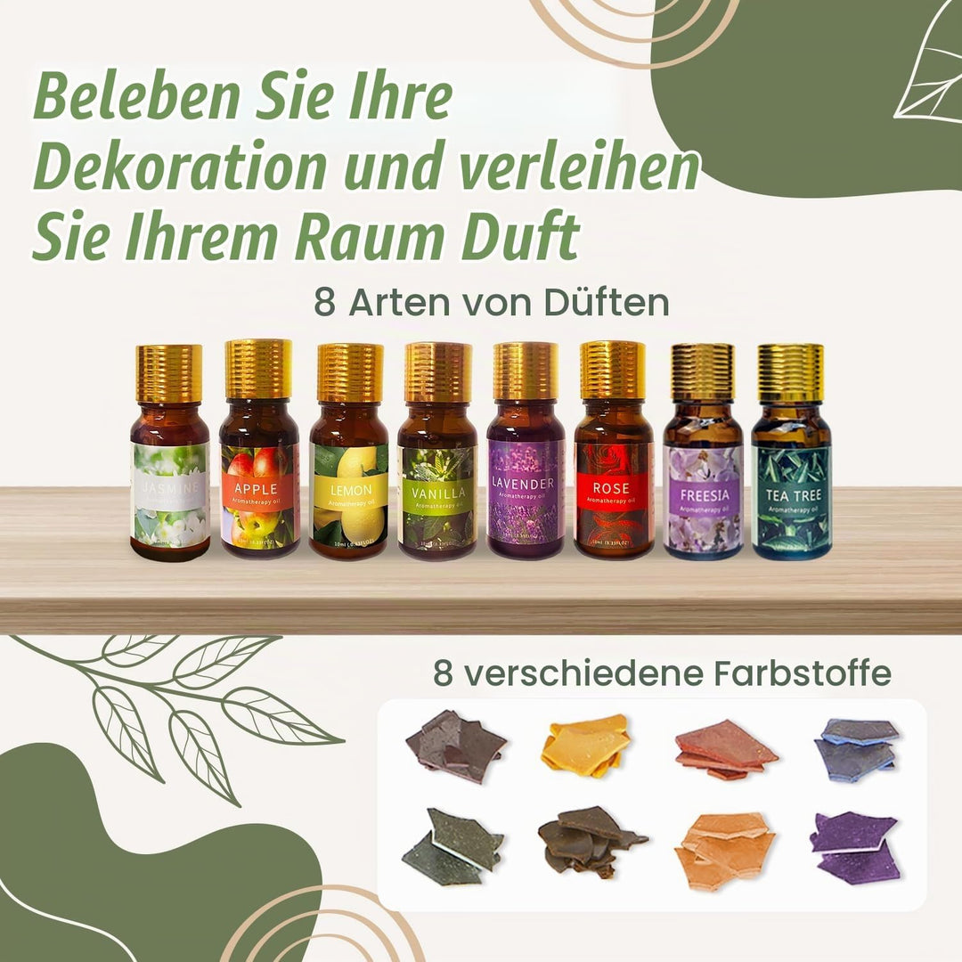 LINGQIAN DIY Kerzenherstellung Set, Kerzen Selber Machen Kit Sojawachs, Elektrischer Wachsschmelztop