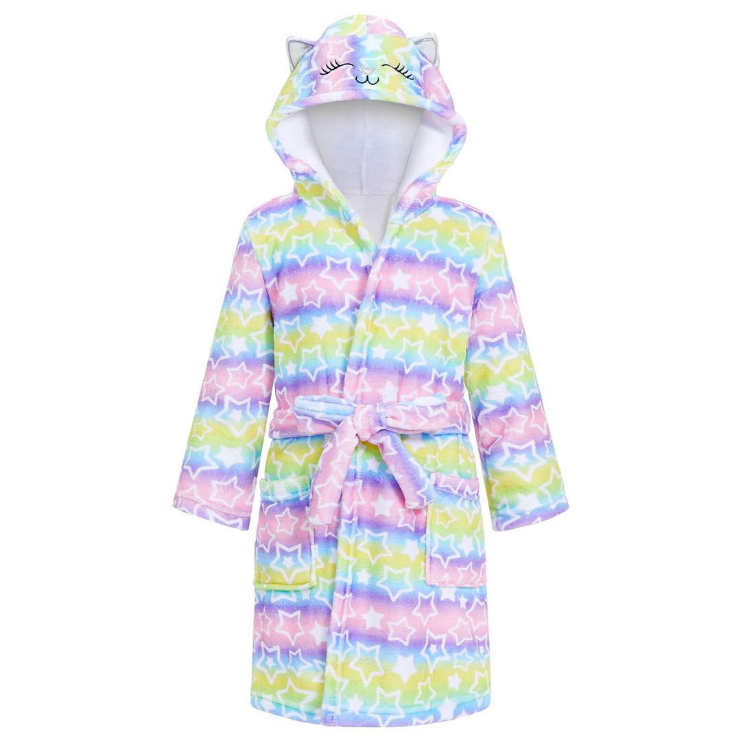WYTbaby Bademantel Kinder Mädchen Flauschig Fleece bademantel mädchen Lange Ärmel Kinderbademantel m