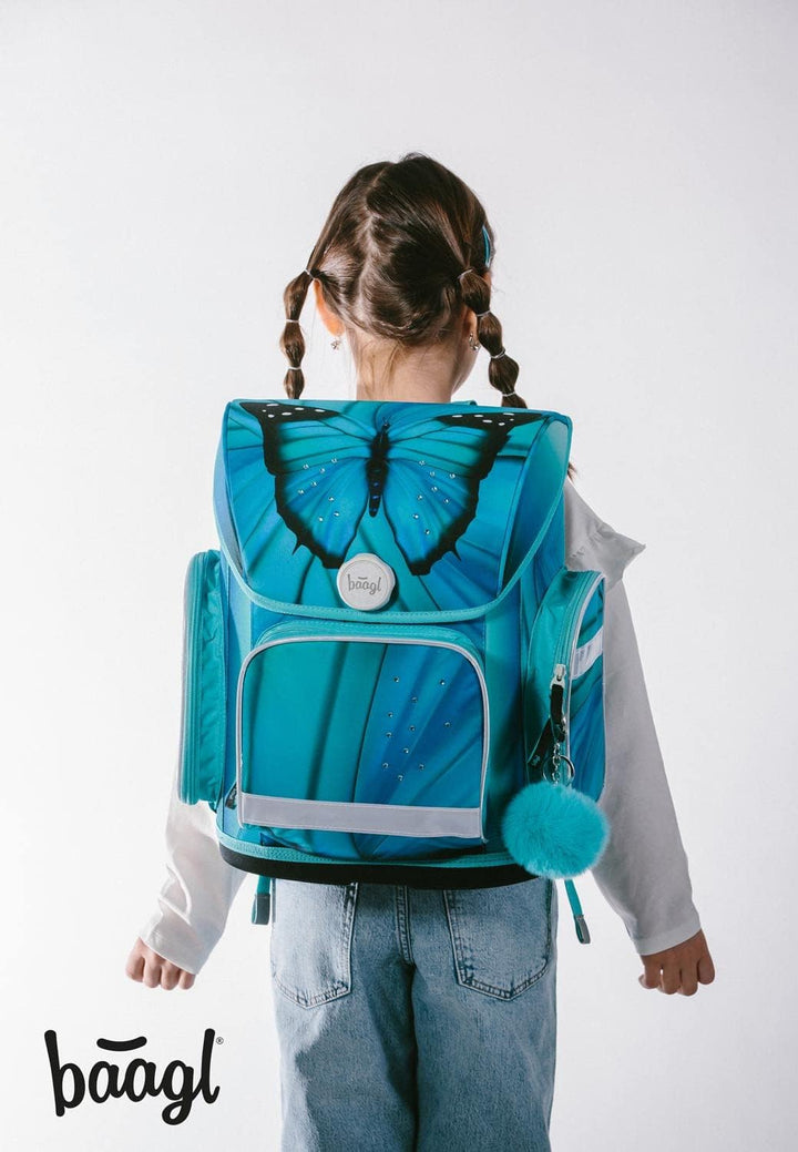 Baagl Schulranzen Jungen Mädchen für 1. Klasse (oder 2.Klasse), Ergo Schultasche Jungs Mädchen Grund
