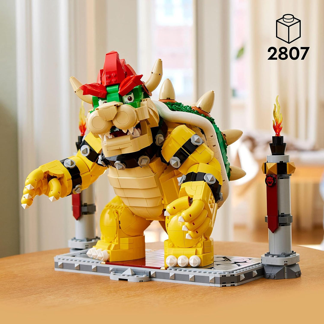 LEGO 71411 Super Mario Der mächtige Bowser, 3D-Modell-Bausatz, Bewegliche Figur zum Sammeln mit Duel