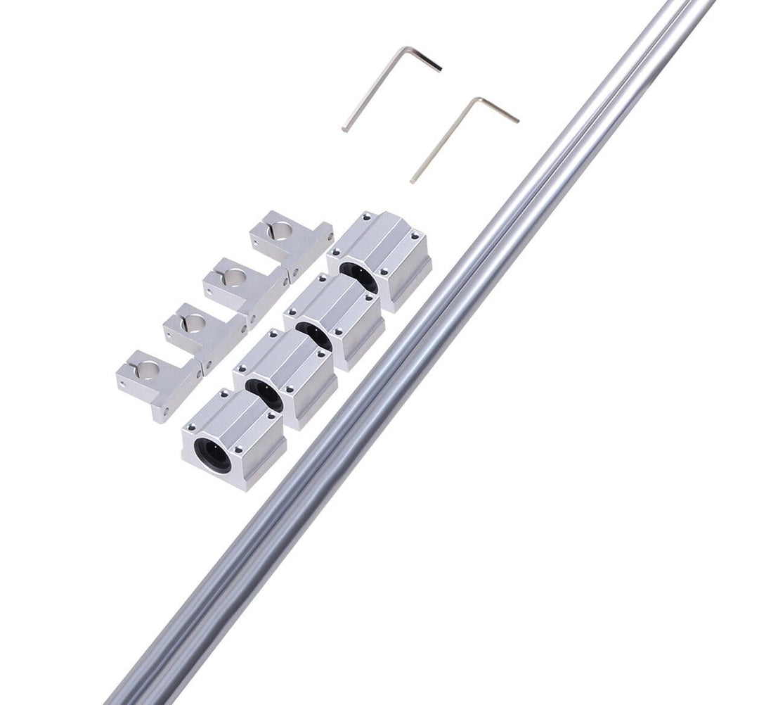 GooEquip 2 Stück Linearwelle Ø20mm 1200mm Linearführung Horizontale Präzisionswelle Linearlager + 4