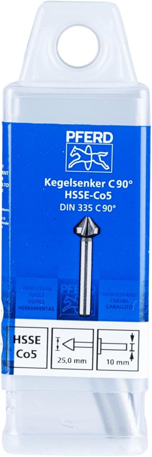 PFERD HSS-E Co5 Kegel-/Entgratsenker | 90°, Ø 25,00 mm, Schaft-ø 10 mm, DIN 335 C | 25202138 - tempe
