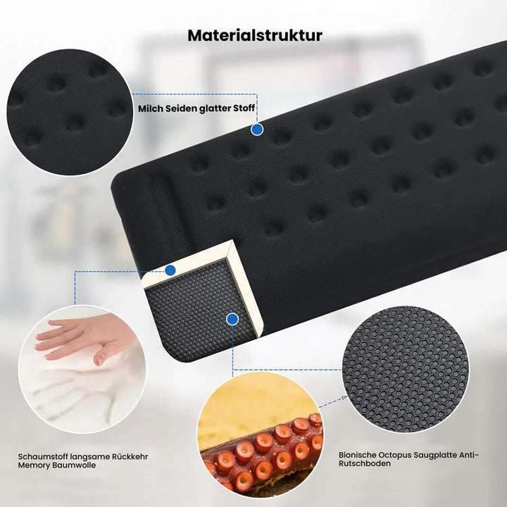 2PCS Handballenauflage Tastatur, L-förmige Armauflage Schreibtisch 30x10cm | Ergonomische Handgelenk
