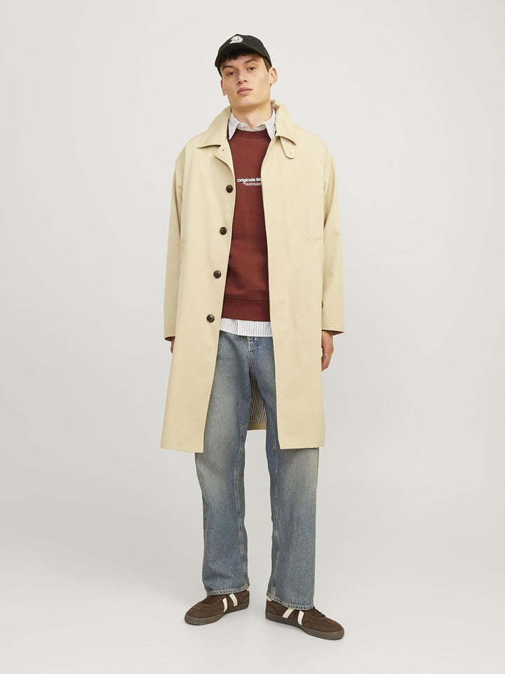 JACK & JONES Herren Jorvesterbro Sweat Crew Neck Noos Sweatshirt XS Brandy Brown, XS Brandy Brown