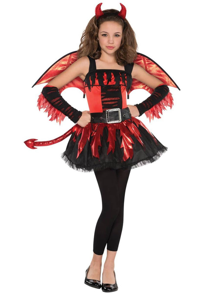 CHERIE SORT (PKT) (997493) Child Girls Daredevil Costume (10-12yrs) - by amscan 10-12 Jahre, 10-12 J
