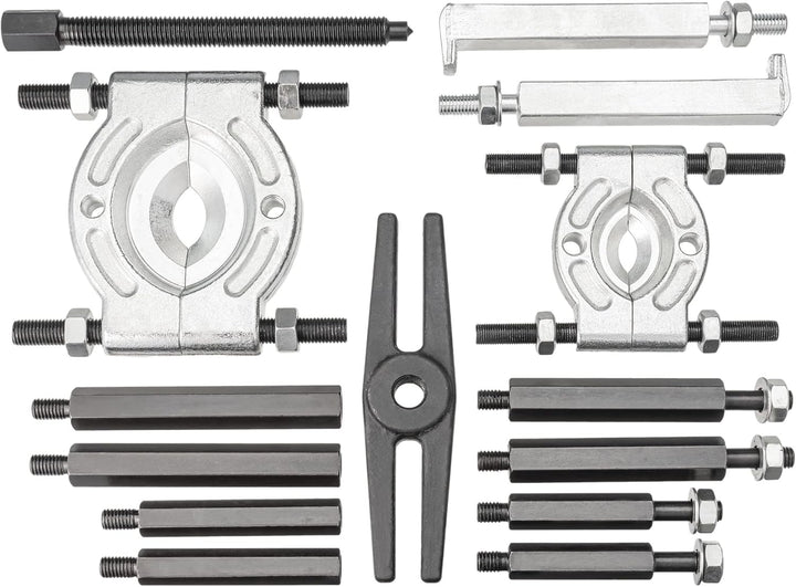 14-TLG Universeller Lagerabzieher Set aus Chrom-Vanadium - 32-78 mm Trennmesser, Abziehergabel, Verl