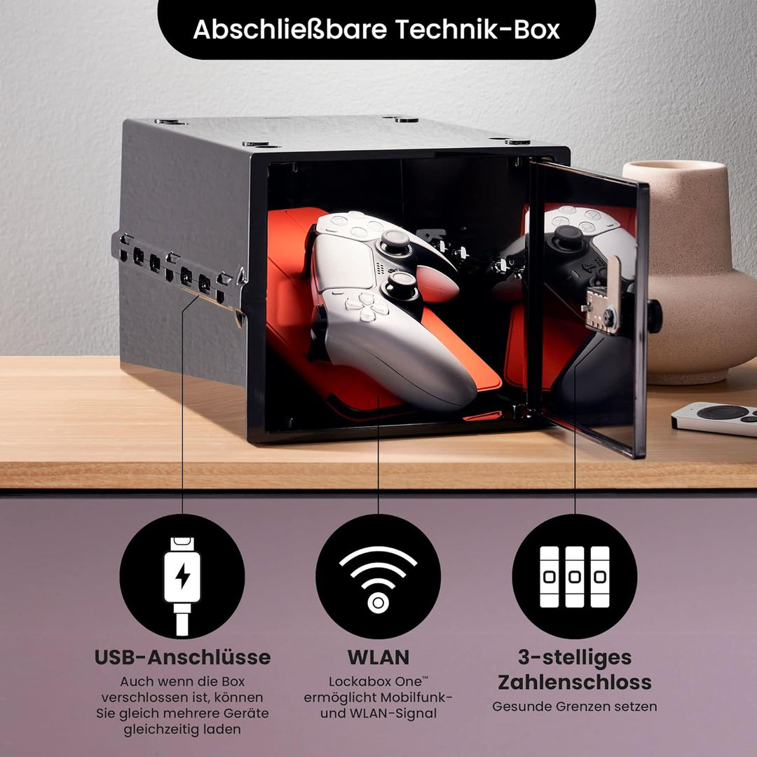 Lockabox One™ | Kompakte Abschliessbare Box aus Polycarbonat mit Zahlenschloss für mehr Sicherheit z