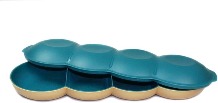 Tupperware Allegra Perle türkisgrün Gold Servierschale Servierschalenquartett