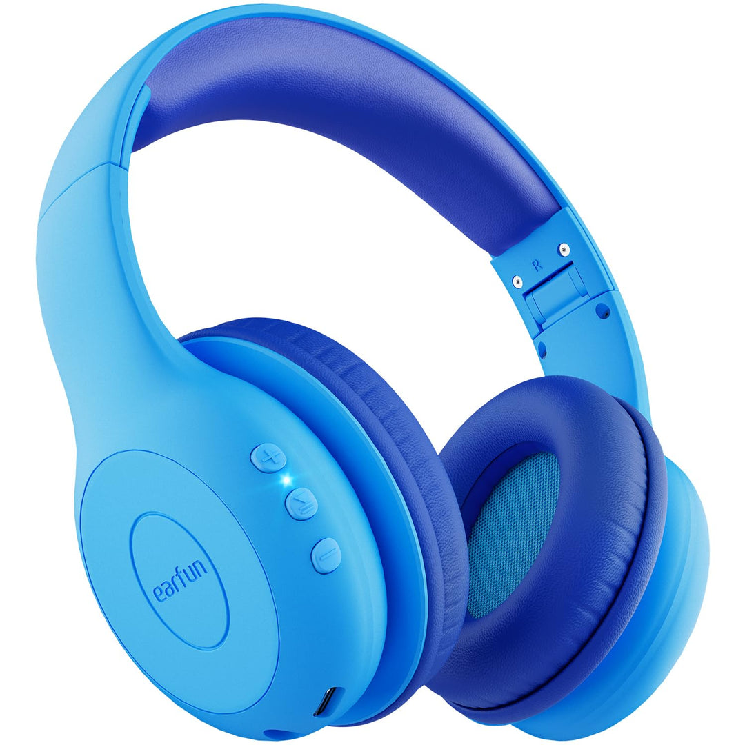 EarFun Bluetooth Kopfhörer Kinder, 74/85/94dB Lautstärkeregelung, HiFi Sound, HD-Mikrofon, 45 Std Ak