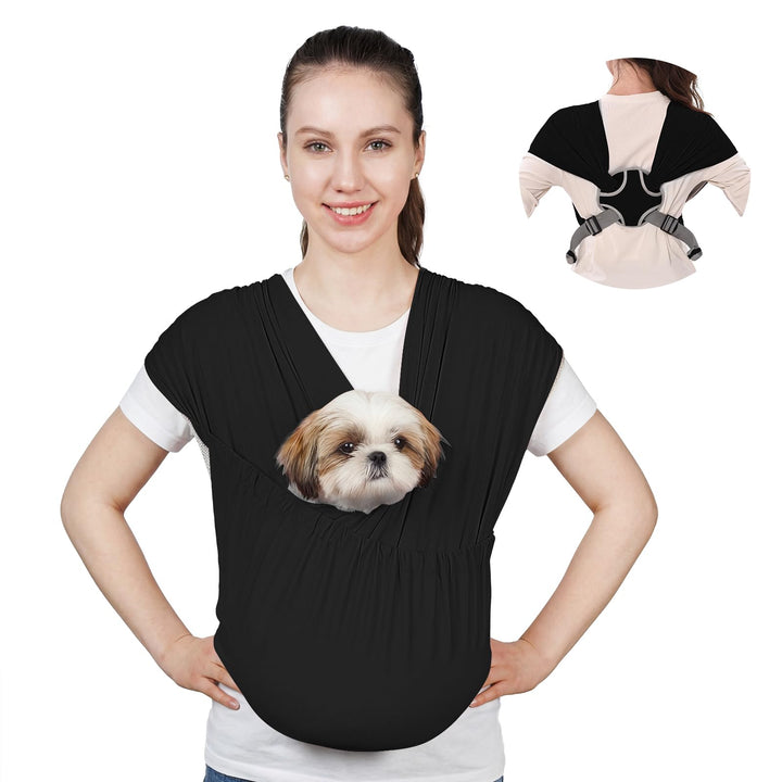 Supet hundetasche für kleine Hunde, freihändig verstellbare doppelt breite Hundetragetasche, entlast
