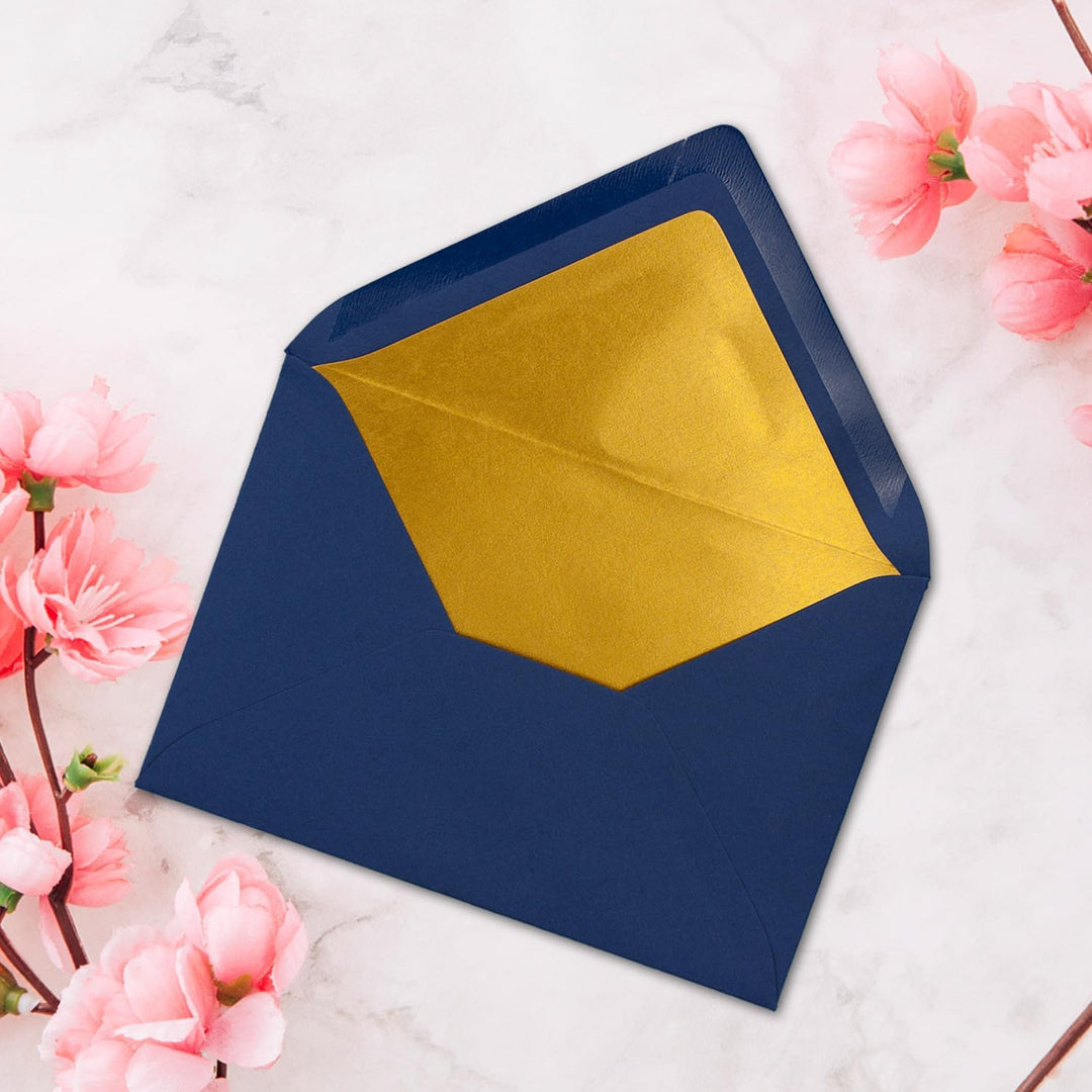 Kuverts Nachtblau - 100 Stück - Brief-Umschläge DIN C6-114 x 162 mm - 11,4 x 16,2 cm - Nassklebung -