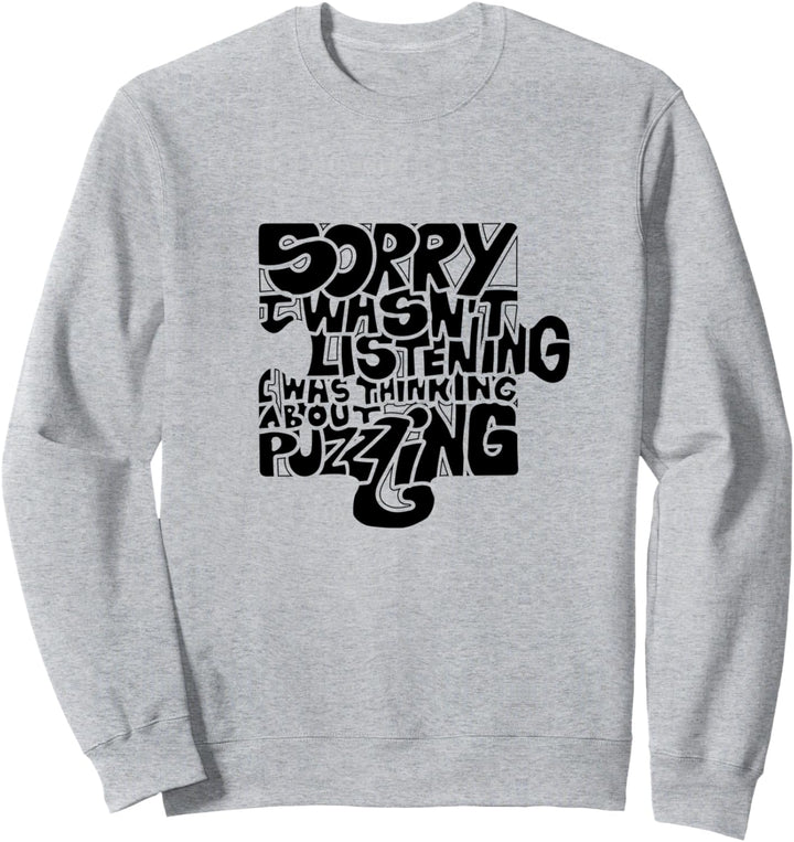 Nachdenken über Puzzeln Hobby Jigsaw Sweatshirt