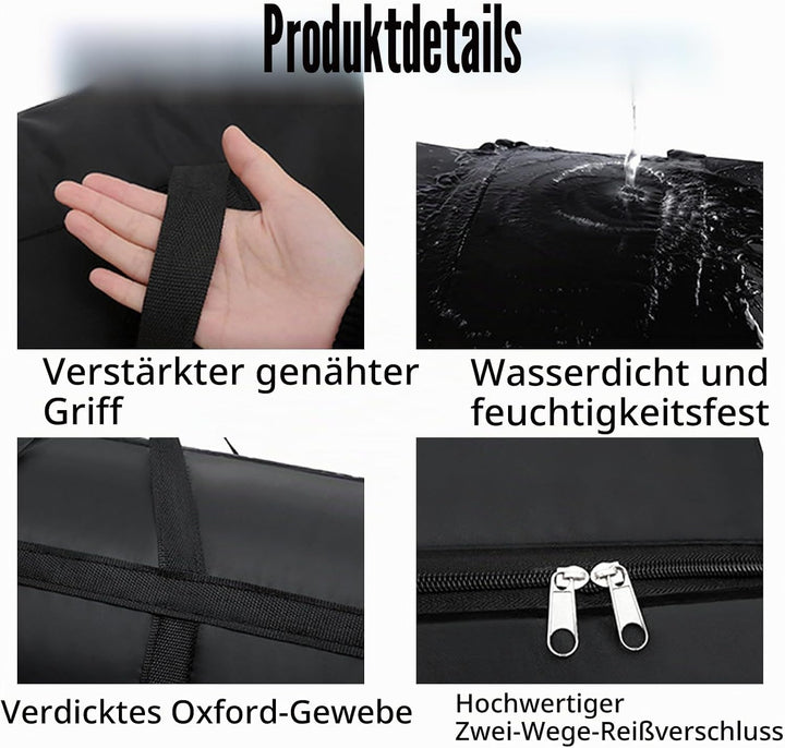 Extra grosse Aufbewahrungstaschen, strapazierfähig, wasserdicht, Oxford-Umzugstaschen mit Reissversc
