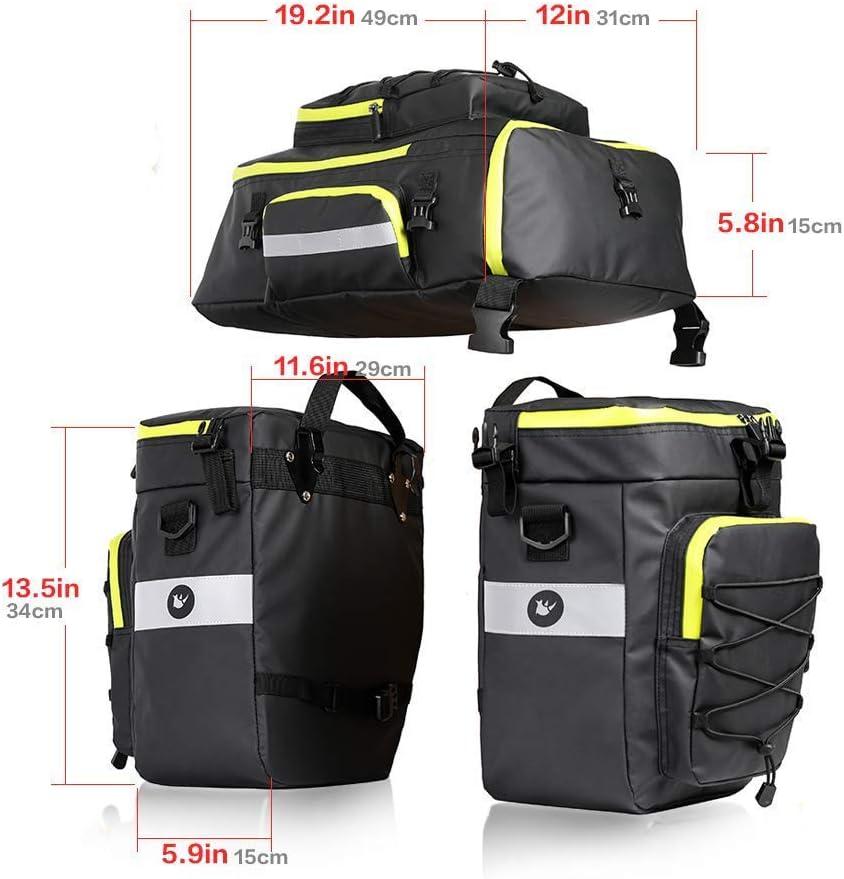 Rhinowalk Fahrradtasche Fahrrad Gepäckträgertasche Set, für Fahrrad Cargo Rack Satteltasche Schulter