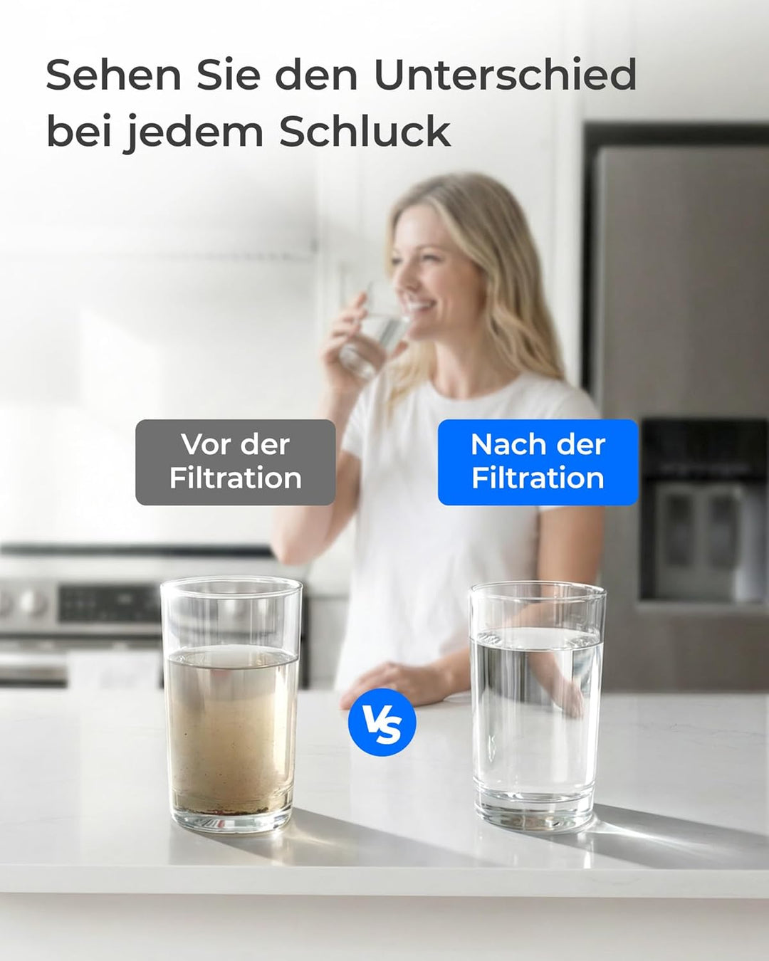 Waterdrop WD-F15 Kühlschrank Wasserfilter, Ersatz für Bosch® Ultra Clarity® Pro 11032518, KSZ50UCP,