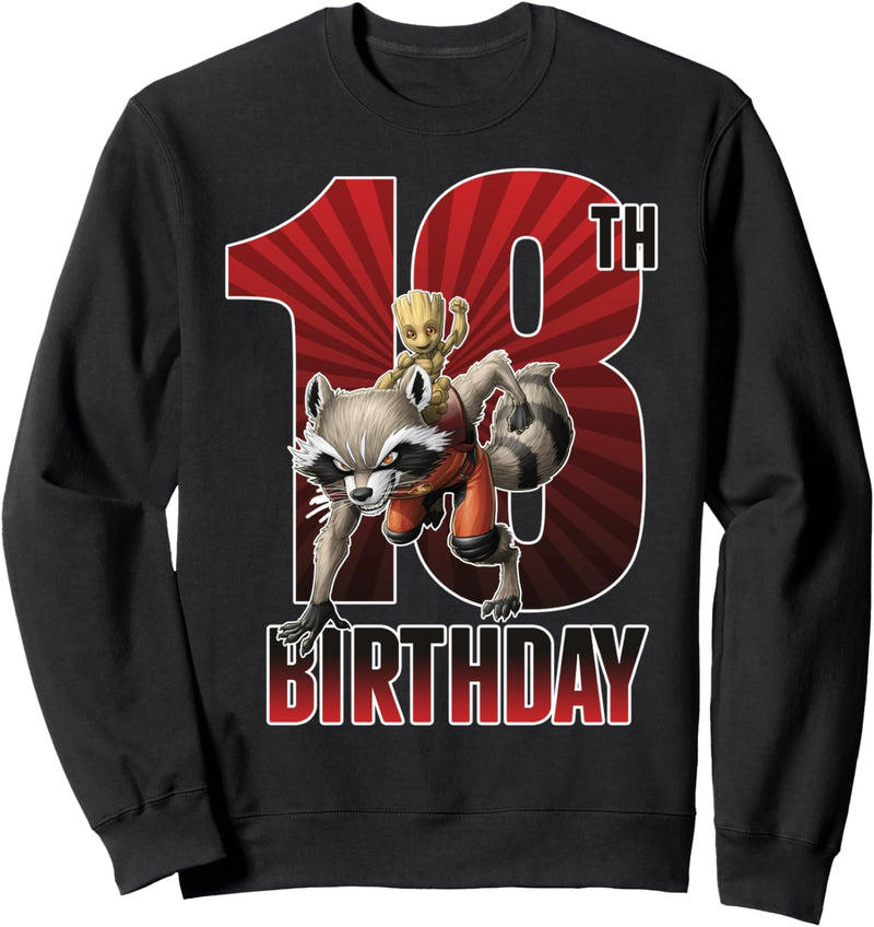 Marvel Guardians Of The Galaxy Rocket & Groot 18th Birthday Sweatshirt