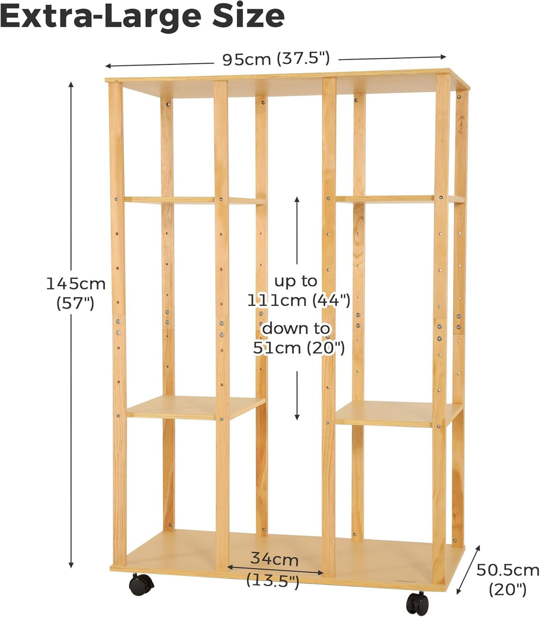 VISWIN Klappbares Holzregal für grosse Drucke - Perfekt für die Anzeige von Leinwand, Kunst, Drucke,