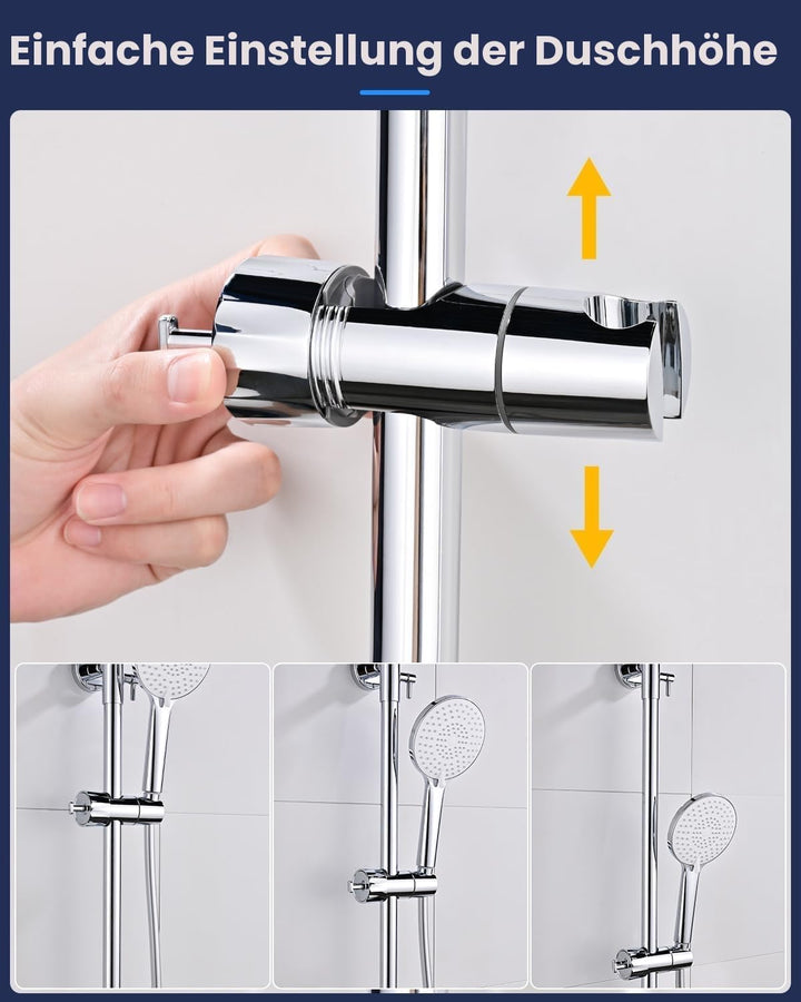 YEAUPE Universal Duschkopf Handbrause Halterung - Brausehalter ohne Bohren, Verstellbar Duschhalteru