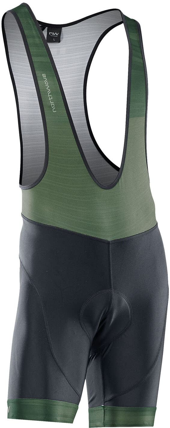 Northwave Origin Fahrrad Trägerhose kurz schwarz/grün 2023 54 Schwarz, 54 Schwarz