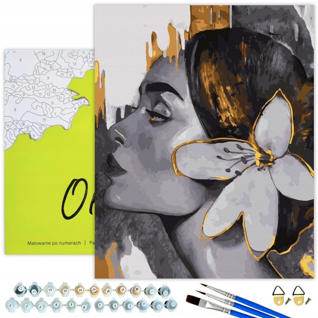Oh Art! Malen Nach Zahlen Erwachsene Set Mit 3 Pinseln Und Acrylfarben Gemälde Acrylic Malerei DIY L