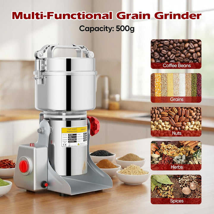 Tragbare Getreidemühle 220 V,Zum Mahlen schütteln,Hochgeschwindigkeits Schleifmaschine Mehl Pulver,f