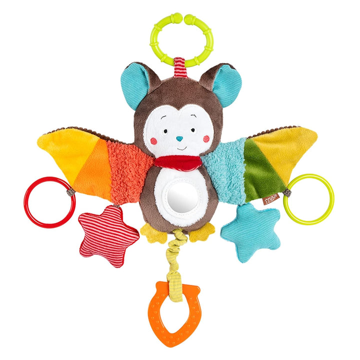 Fehn Stehaufmännchen Baby Fledermaus &amp; Activity-Spieltier Fledermaus – Baby Motorikspielzeug für Kin