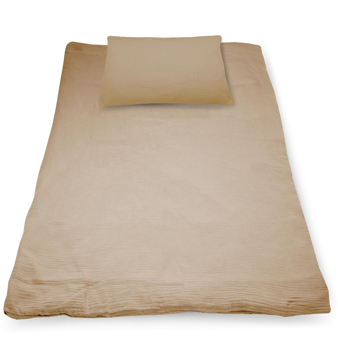 PinkZebra Kinderbettwäsche Musselin 100 x 135 cm + 40 x 60 cm, Bettwäsche aus 100% Bio-Baumwolle Ohn