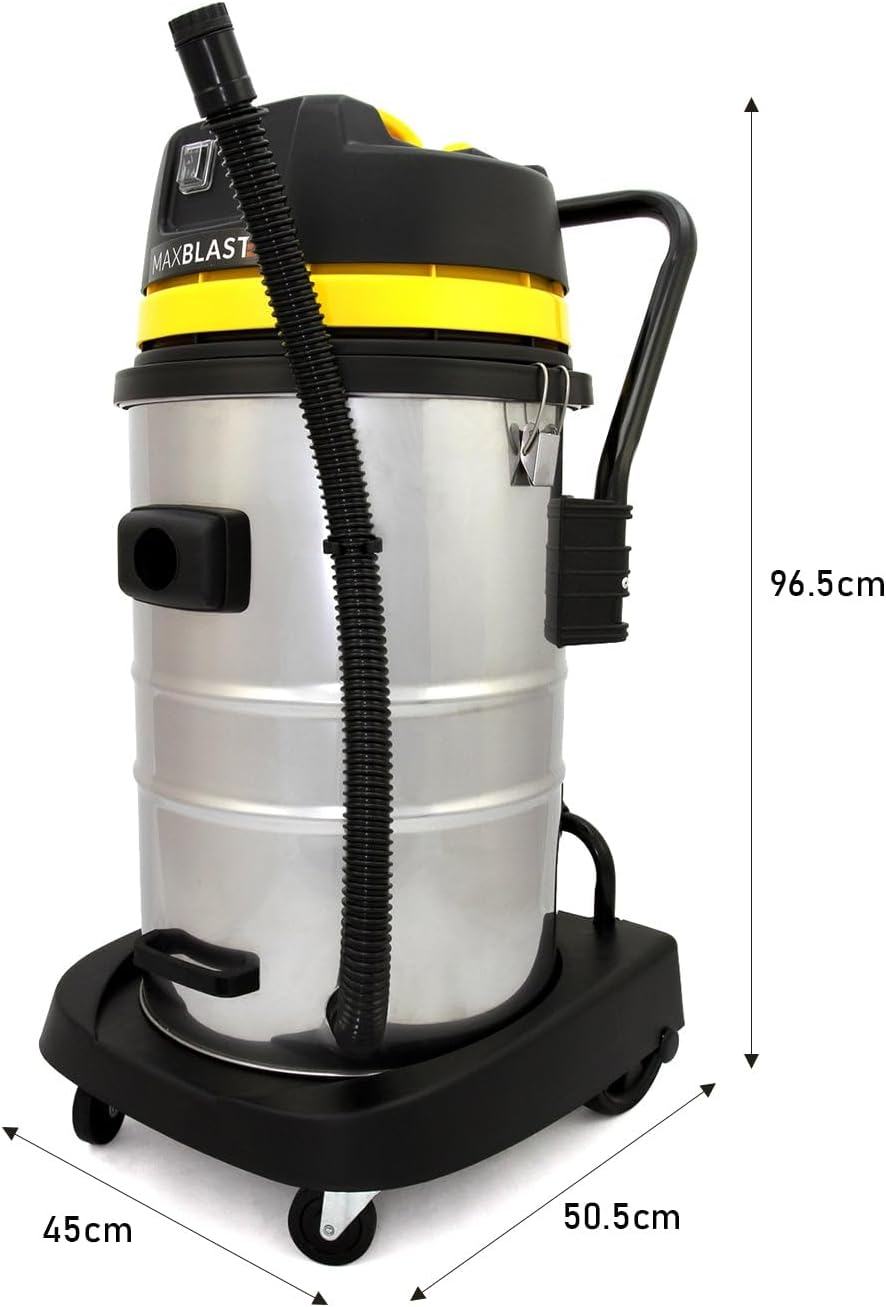 60L Nass- &amp; Trocken Industriestaubsauger, 1400W Motor, Dachrinnenstangen Set, 4K Kamera 4x Zoom 170G