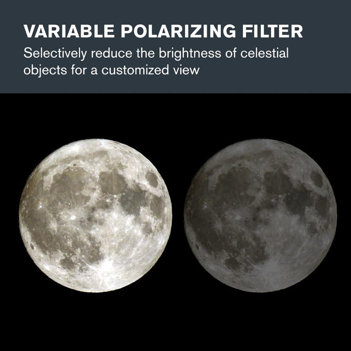 Celestron 94107 variabler Polarisations-Mondfilter – Reduziert Helligkeit und Blendung. Kompatibel m