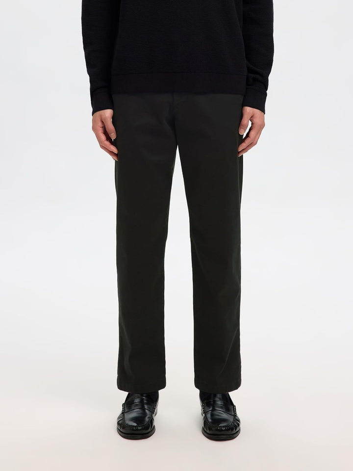 SELECTED HOMME Male Chino 196 Straight Flex 28W / 32L Schwarz, 28W / 32L Schwarz