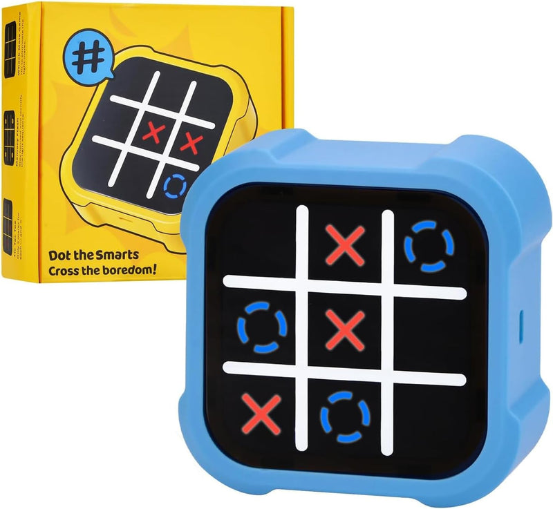 Tic Tac Toe Spiel, Tragbare 3-In-1-Puzzlespielkonsole, Tragbare Reisespiele für Bildung und Gedächtn