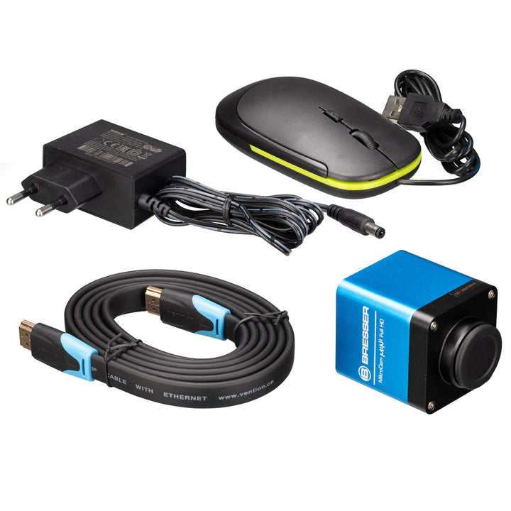 Bresser MikroCam Mini Full HD HDMI - Kompakte HDMI Kamera für Mikroskoparbeiten, Schule, Präsentatio
